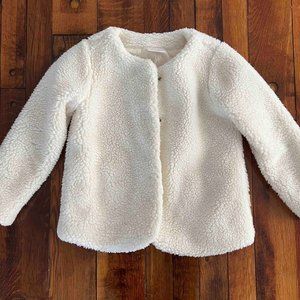 Hanna Andersson Faux Shearling Girls Coat Size 6-7